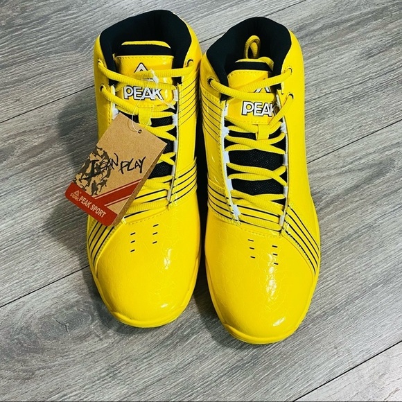 Men Peak Sport Basketball Yellow Mens Sneaker Size 8.5 - Picture 7 of 11